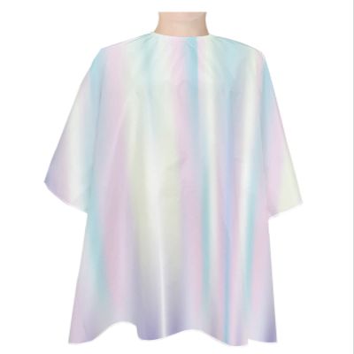 Abstract Gradient Barber Cape - Salon Hair Cutting Cape for Women,Men,Kids,Adults,Modern Minimalistic Geometric Ripple Art Haircut Cape with Elastic Neckline Hairdressing Stylist Cape Gown Accessories