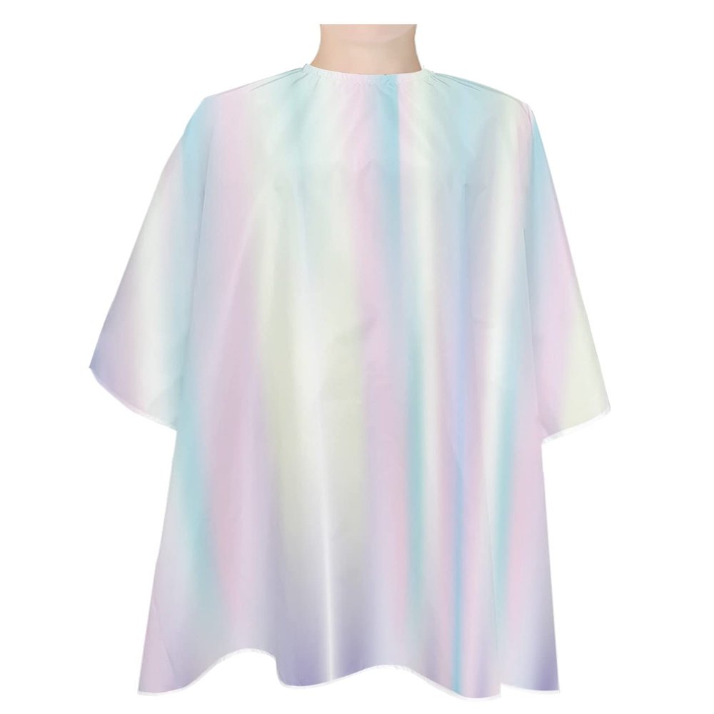 Abstract Gradient Barber Cape - Salon Hair Cutting Cape for Women,Men,Kids,Adults,Modern Minimalistic Geometric Ripple Art Haircut Cape with Elastic Neckline Hairdressing Stylist Cape Gown Accessories
