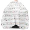 Music Notes Barber Cape - Salon Hair Cutting Cape for Women,Men,Kids,Adults,Modern Abstract Minimalistic Geometric Stripes Haircut Cape with Elastic Neckline Hairdressing Stylist Cape Gown Accessories view 3