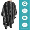 Bohemian Geometric Barber Cape - Salon Hair Cutting Cape for Women,Men,Kids,Adults,Boho Style Stripes Triangle Black Haircut Cape with Elastic Neckline Hairdressing Stylist Cape Gown Accessories view 2