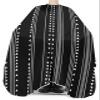 Bohemian Geometric Barber Cape - Salon Hair Cutting Cape for Women,Men,Kids,Adults,Boho Style Stripes Triangle Black Haircut Cape with Elastic Neckline Hairdressing Stylist Cape Gown Accessories view 3