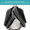 Bohemian Geometric Barber Cape - Salon Hair Cutting Cape for Women,Men,Kids,Adults,Boho Style Stripes Triangle Black Haircut Cape with Elastic Neckline Hairdressing Stylist Cape Gown Accessories view 4