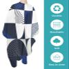 Middle Century Barber Cape - Salon Hair Cutting Cape for Women,Men,Kids,Adults,Navy Blue Geometric Abstract Modern Art Haircut Cape with Elastic Neckline Hairdressing Stylist Cape Gown Accessories view 2
