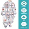 Geometric Barber Cape - Salon Hair Cutting Cape for Women,Men,Kids,Adults,Modern Line Lattices Abstract Flowers Plant Haircut Cape with Elastic Neckline Hairdressing Stylist Cape Gown Accessories view 2