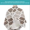 Retro Brown Barber Cape - Salon Hair Cutting Cape for Women,Men,Kids,Adults,Abstract Geometric Middle Century Ombre Plaid Haircut Cape with Elastic Neckline Hairdressing Stylist Cape Gown Accessories view 4