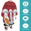 Checkered Plaid Red Black Barber Cape - Salon Hair Cutting Cape for Women,Men,Kids,Adults,Funny Cute Chef Gnomes Cooking Haircut Cape with Elastic Neckline Hairdressing Stylist Cape Gown Accessories view 2