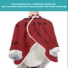 Checkered Plaid Red Black Barber Cape - Salon Hair Cutting Cape for Women,Men,Kids,Adults,Funny Cute Chef Gnomes Cooking Haircut Cape with Elastic Neckline Hairdressing Stylist Cape Gown Accessories view 4