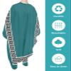 Blue Green Black Barber Cape - Salon Hair Cutting Cape for Women,Men,Kids,Adults,Traditional Blue Black Geometric Tile Pattern Haircut Cape with Elastic Neckline Hairdressing Stylist Cape Gown view 2