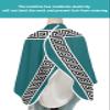 Blue Green Black Barber Cape - Salon Hair Cutting Cape for Women,Men,Kids,Adults,Traditional Blue Black Geometric Tile Pattern Haircut Cape with Elastic Neckline Hairdressing Stylist Cape Gown view 4