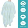 Green Geometric Stripes Barber Cape - Salon Hair Cutting Cape for Women,Men,Kids,Adults,Blue Modern Abstract Minimalistic Art Haircut Cape with Elastic Neckline Hairdressing Stylist Cape Gown view 2