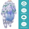 Blue Flower Barber Cape - Salon Hair Cutting Cape for Women,Men,Kids,Adults,Green Leaves Rustic Plaid Purple Haircut Cape with Adjustable Elastic Neckline Hairdressing Stylist Cape Gown Accessories view 2