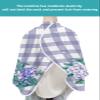 Blue Flower Barber Cape - Salon Hair Cutting Cape for Women,Men,Kids,Adults,Green Leaves Rustic Plaid Purple Haircut Cape with Adjustable Elastic Neckline Hairdressing Stylist Cape Gown Accessories view 4