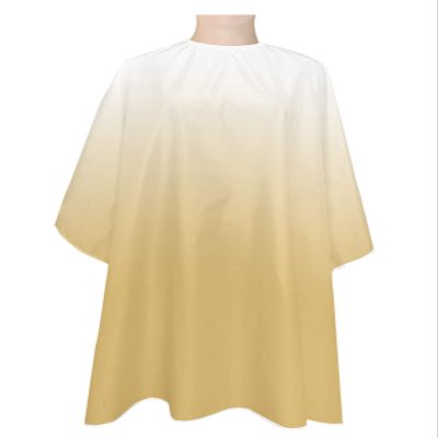 Ombre Yellow White Color Barber Cape - Salon Hair Cutting Cape for Women,Men,Kids,Adults,Abstract Modern Gradient Art Haircut Cape with Elastic Neckline Hairdressing Stylist Cape Gown Accessories