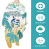Summer Fall Beach Barber Cape - Salon Hair Cutting Cape for Women,Men,Kids,Adults,Topical Seaside Coconut Trees Motorcycle Haircut Cape with Elastic Neckline Hairdressing Stylist Cape Gown Accessories view 2