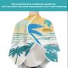 Summer Fall Beach Barber Cape - Salon Hair Cutting Cape for Women,Men,Kids,Adults,Topical Seaside Coconut Trees Motorcycle Haircut Cape with Elastic Neckline Hairdressing Stylist Cape Gown Accessories view 4