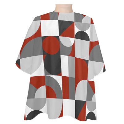 Middle Century Barber Cape - Salon Hair Cutting Cape for Women,Men,Kids,Adults,Retro Abstract Geometric European Style Haircut Cape with Elastic Neckline Hairdressing Stylist Cape Gown Accessories