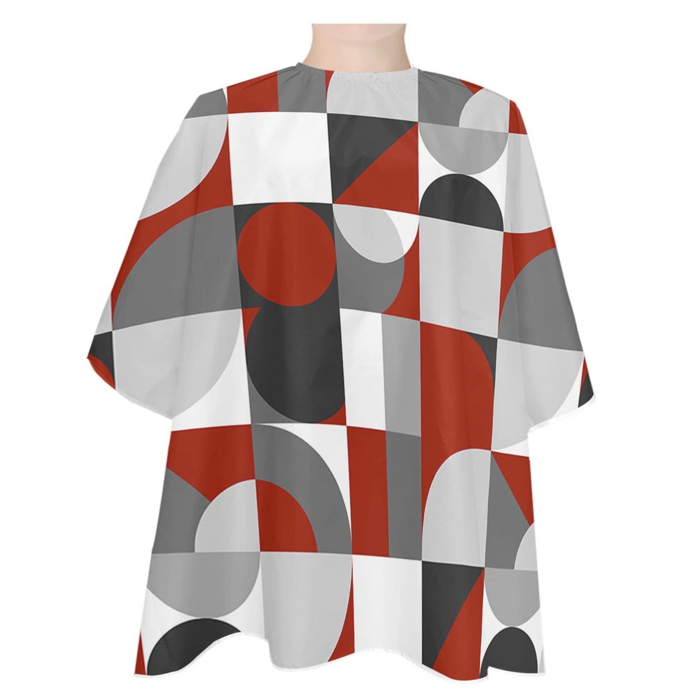 Middle Century Barber Cape - Salon Hair Cutting Cape for Women,Men,Kids,Adults,Retro Abstract Geometric European Style Haircut Cape with Elastic Neckline Hairdressing Stylist Cape Gown Accessories