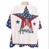 American Rustic Flag Barber Cape - Salon Hair Cutting Cape for Women,Men,Kids,Adults,Red Blue Patriotic Stars White Haircut Cape with Elastic Neckline Hairdressing Stylist Cape Gown Accessories view 1
