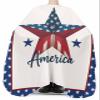 American Rustic Flag Barber Cape - Salon Hair Cutting Cape for Women,Men,Kids,Adults,Red Blue Patriotic Stars White Haircut Cape with Elastic Neckline Hairdressing Stylist Cape Gown Accessories view 3