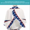 American Rustic Flag Barber Cape - Salon Hair Cutting Cape for Women,Men,Kids,Adults,Red Blue Patriotic Stars White Haircut Cape with Elastic Neckline Hairdressing Stylist Cape Gown Accessories view 4