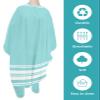 Aqua Geometric Barber Cape - Salon Hair Cutting Cape for Women,Men,Kids,Adults,Modern Abstract Farmhouse White Stripes Haircut Cape with Elastic Neckline Hairdressing Stylist Cape Gown Accessories view 2