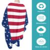 4th-of-July Barber Cape - Salon Hair Cutting Cape for Women,Men,Kids,Adults,Independence Day Red Blue Star Stripes Haircut Cape with Elastic Neckline Hairdressing Stylist Cape Gown Accessories view 2