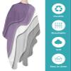 Ombre Purple Barber Cape - Salon Hair Cutting Cape for Women,Men,Kids,Adults,Abstract Geometric Grey Modern White Haircut Cape with Elastic Neckline Hairdressing Stylist Cape Gown Accessories view 2