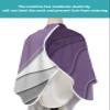 Ombre Purple Barber Cape - Salon Hair Cutting Cape for Women,Men,Kids,Adults,Abstract Geometric Grey Modern White Haircut Cape with Elastic Neckline Hairdressing Stylist Cape Gown Accessories view 4