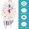 4th-of-July Barber Cape - Salon Hair Cutting Cape for Women,Men,Kids,Adults,Summer Red Blue Independence Day Star Haircut Cape with Elastic Neckline Hairdressing Stylist Cape Gown Accessories view 2