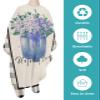 Flower Black Plaid Barber Cape - Salon Hair Cutting Cape for Women,Men,Kids,Adults,Rustic Hydrangea Florals Vase Haircut Cape with Elastic Neckline Hairdressing Stylist Cape Gown Accessories view 2