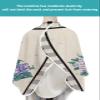 Flower Black Plaid Barber Cape - Salon Hair Cutting Cape for Women,Men,Kids,Adults,Rustic Hydrangea Florals Vase Haircut Cape with Elastic Neckline Hairdressing Stylist Cape Gown Accessories view 4