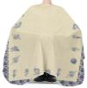 Retro Flower Barber Cape - Salon Hair Cutting Cape for Women, Men, Kids, Adults, Burlap Porcelain Floral Haircut Cape with Adjustable Elastic Neckline Hairdressing Stylist Cape Gown Accessories view 3
