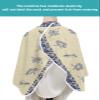 Retro Flower Barber Cape - Salon Hair Cutting Cape for Women, Men, Kids, Adults, Burlap Porcelain Floral Haircut Cape with Adjustable Elastic Neckline Hairdressing Stylist Cape Gown Accessories view 4