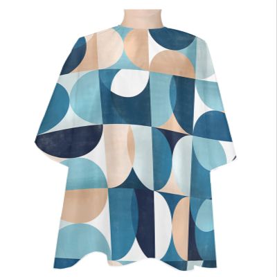 Turquoise Barber Cape - Salon Hair Cutting Cape for Women,Men,Kids,Adults,Modern Abstract European Art Haircut Cape with Adjustable Elastic Neckline Hairdressing Stylist Cape Gown Accessories
