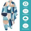 Turquoise Barber Cape - Salon Hair Cutting Cape for Women,Men,Kids,Adults,Modern Abstract European Art Haircut Cape with Adjustable Elastic Neckline Hairdressing Stylist Cape Gown Accessories view 2