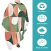 Abstract Geometric Barber Cape - Salon Hair Cutting Cape for Women,Men,Kids,Adults,Chic Multi Middle Century Aesthetics Haircut Cape with Elastic Neckline Hairdressing Stylist Cape Gown Accessories view 2