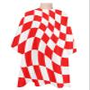 Red Checkered Barber Cape - Salon Hair Cutting Cape for Women, Men, Kids, Adults, Modern Abstract Dizz Lattice Haircut Cape with Adjustable Elastic Neckline Hairdressing Stylist Cape Gown Accessories view 1