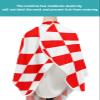 Red Checkered Barber Cape - Salon Hair Cutting Cape for Women, Men, Kids, Adults, Modern Abstract Dizz Lattice Haircut Cape with Adjustable Elastic Neckline Hairdressing Stylist Cape Gown Accessories view 4