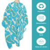 Abstract Dots Barber Cape - Salon Hair Cutting Cape for Women,Men,Kids,Adults,Gradient Blue Yellow Modern Dizziness Lines Haircut Cape with Elastic Neckline Hairdressing Stylist Cape Gown Accessories view 2