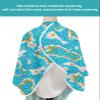 Abstract Dots Barber Cape - Salon Hair Cutting Cape for Women,Men,Kids,Adults,Gradient Blue Yellow Modern Dizziness Lines Haircut Cape with Elastic Neckline Hairdressing Stylist Cape Gown Accessories view 4