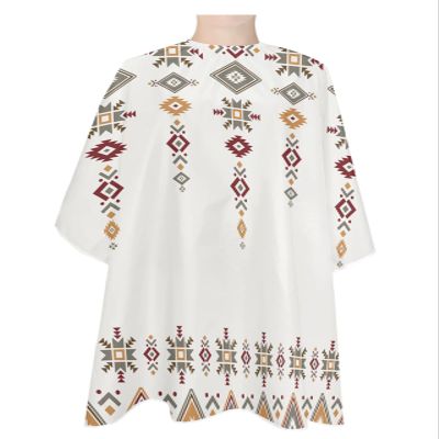 Southwest Barber Cape - Salon Hair Cutting Cape for Women,Men,Kids,Adults,Boho Native American Tribal Geometric Haircut Cape with Adjustable Elastic Neckline Hairdressing Stylist Cape Gown Accessories