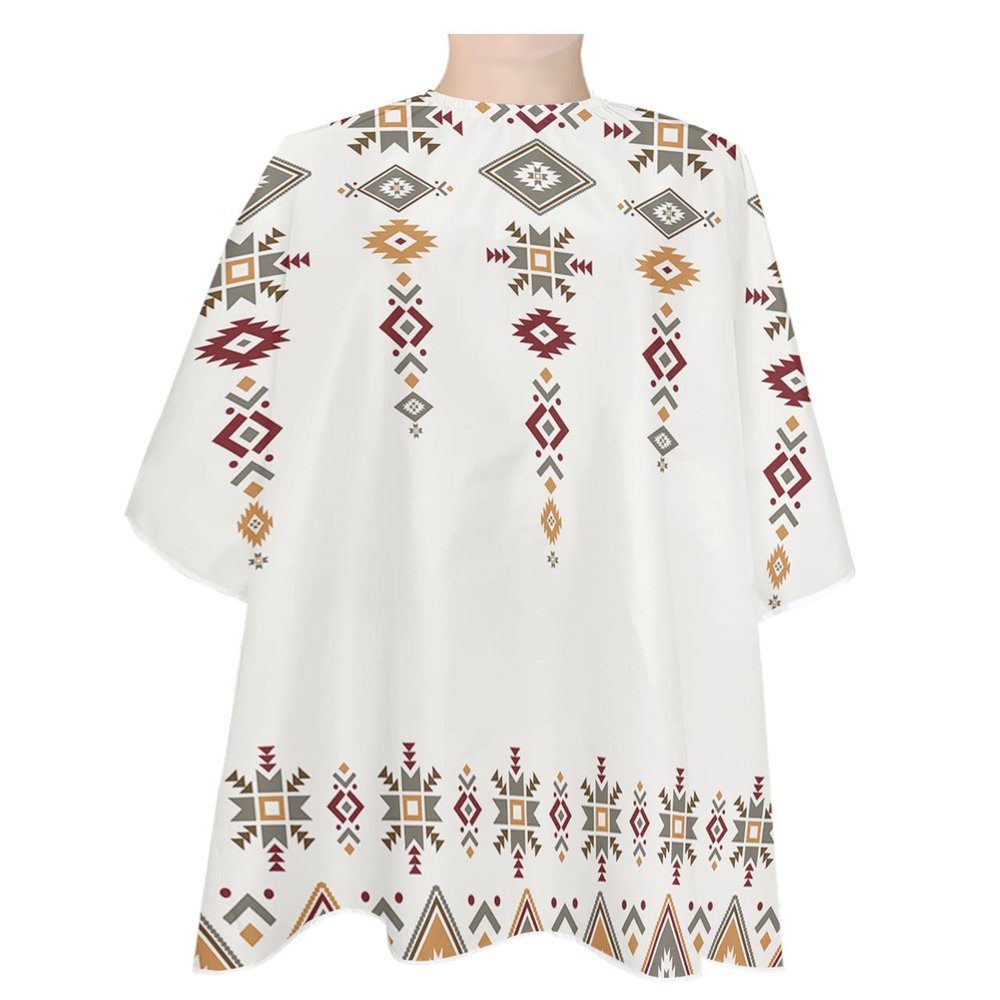 Southwest Barber Cape - Salon Hair Cutting Cape for Women,Men,Kids,Adults,Boho Native American Tribal Geometric Haircut Cape with Adjustable Elastic Neckline Hairdressing Stylist Cape Gown Accessories