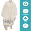 Boho Lavender Barber Cape - Salon Hair Cutting Cape for Women,Men,Kids,Adults,Retro Purple Flower Geometric Blue Orange Haircut Cape with Elastic Neckline Hairdressing Stylist Cape Gown Accessories view 2