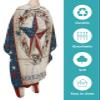 Country Red Blue Star Barber Cape - Salon Hair Cutting Cape for Women,Men,Kids,Adults,Independence Day Rustic Flag Haircut Cape with Elastic Neckline Hairdressing Stylist Cape Gown Accessories view 2