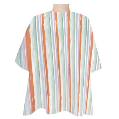 Abstract Orange Barber Cape - Salon Hair Cutting Cape for Women,Men,Kids,Adults,Geometric Striped Ombre Green Haircut Cape with Adjustable Elastic Neckline Hairdressing Stylist Cape Gown Accessories