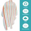 Abstract Orange Barber Cape - Salon Hair Cutting Cape for Women,Men,Kids,Adults,Geometric Striped Ombre Green Haircut Cape with Adjustable Elastic Neckline Hairdressing Stylist Cape Gown Accessories view 2