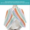 Abstract Orange Barber Cape - Salon Hair Cutting Cape for Women,Men,Kids,Adults,Geometric Striped Ombre Green Haircut Cape with Adjustable Elastic Neckline Hairdressing Stylist Cape Gown Accessories view 4