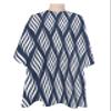 Abstract Navy Blue Barber Cape - Salon Hair Cutting Cape for Women,Men,Kids,Adults,Modern Minimalistic Geometric Stripes Haircut Cape with Elastic Neckline Hairdressing Stylist Cape Gown Accessories view 1