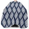 Abstract Navy Blue Barber Cape - Salon Hair Cutting Cape for Women,Men,Kids,Adults,Modern Minimalistic Geometric Stripes Haircut Cape with Elastic Neckline Hairdressing Stylist Cape Gown Accessories view 3