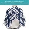Abstract Navy Blue Barber Cape - Salon Hair Cutting Cape for Women,Men,Kids,Adults,Modern Minimalistic Geometric Stripes Haircut Cape with Elastic Neckline Hairdressing Stylist Cape Gown Accessories view 4